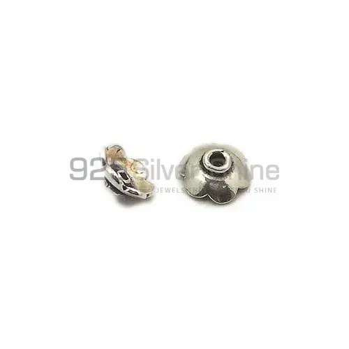 925 Sterling silver 3.4x8.2mm Round Cap Beads .Sold Per Package of 10-925SBC101