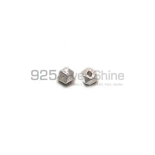 Handmade 925 Sterling silver 3x3.5mm Hexagon Nugget Beads .Sold Per Package of 10-925SNB102