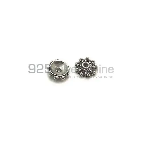 925 Sterling silver 3x8.7mm Round Cap Beads .Sold Per Package of 10-925SBC109