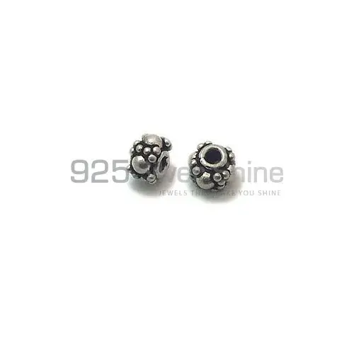 925 Sterling silver 4.4x6.8mm Round Bali Beads .Sold Per Package of 10-925SBB107