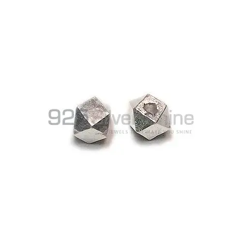 Handmade 925 Sterling silver 5x5.5mm Hexagon Nugget Beads .Sold Per Package of 10-925SNB104