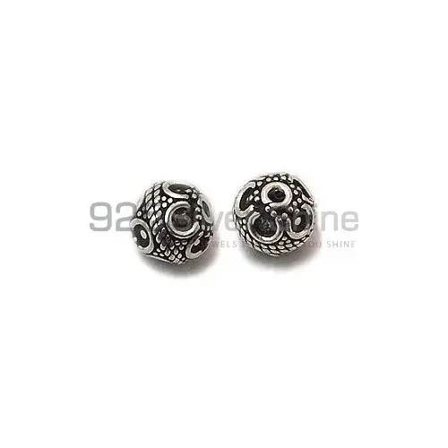Handmade 925 Sterling silver 8.4x8.8mm Round Fine Beads. Sold Per Package of 10-925SBF102