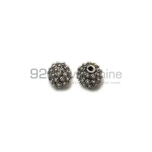 Handmade 925 Sterling silver 8.9x10mm Round Fine Beads. Sold Per Package of 10-925SBF107