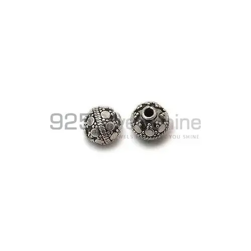 Handmade 925 Sterling silver 8.9x8.9mm Round Fine Beads. Sold Per Package of 10-925SBF103