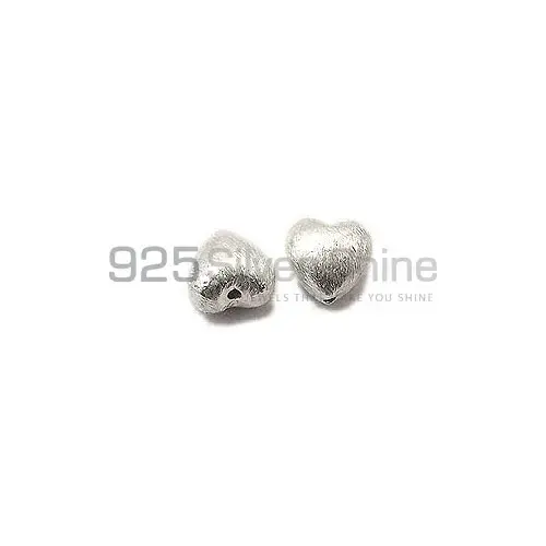 925 Sterling silver 9.7x10x7.9mm Heart Brushed Beads .Sold Per Package of 10-925SBRUSB108