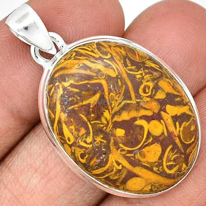 Miriam Jasper Gemstone Pendants In Fine Sterling Silver Jewelry 925SP136_11