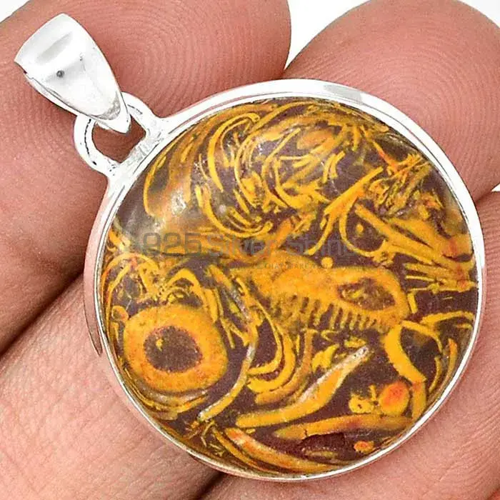 Miriam Jasper Gemstone Pendants In Fine Sterling Silver Jewelry 925SP136_12