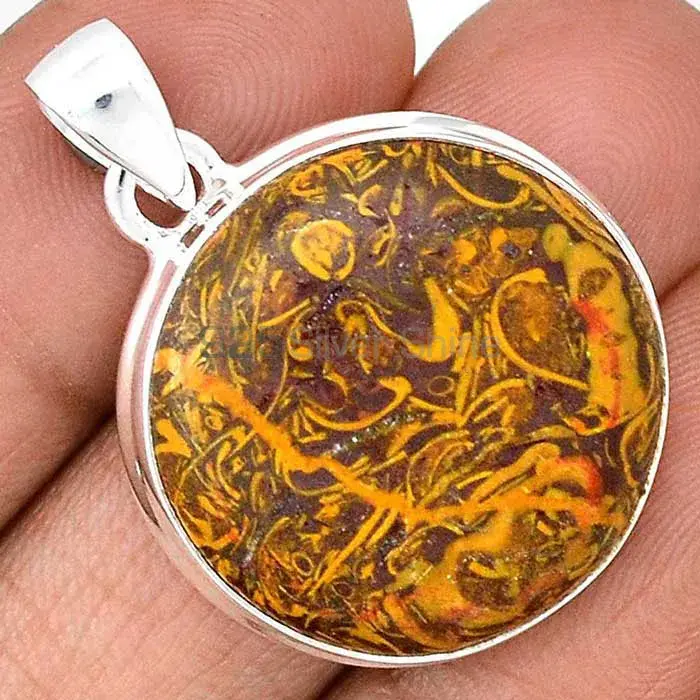 Miriam Jasper Gemstone Pendants In Fine Sterling Silver Jewelry 925SP136_13