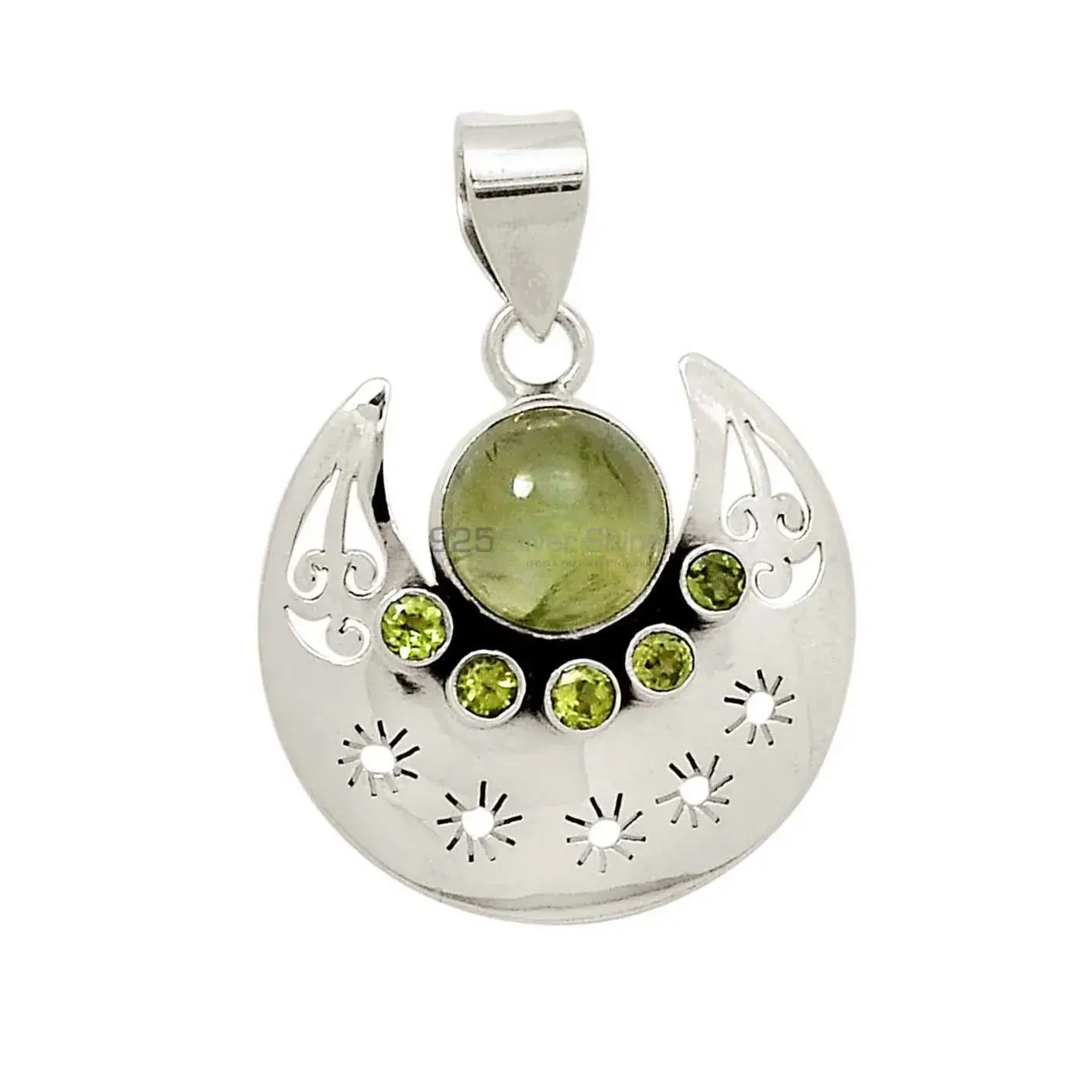 Multi Gemstone Handmade Pendants In 925 Sterling Silver Jewelry 925SP117-1_1