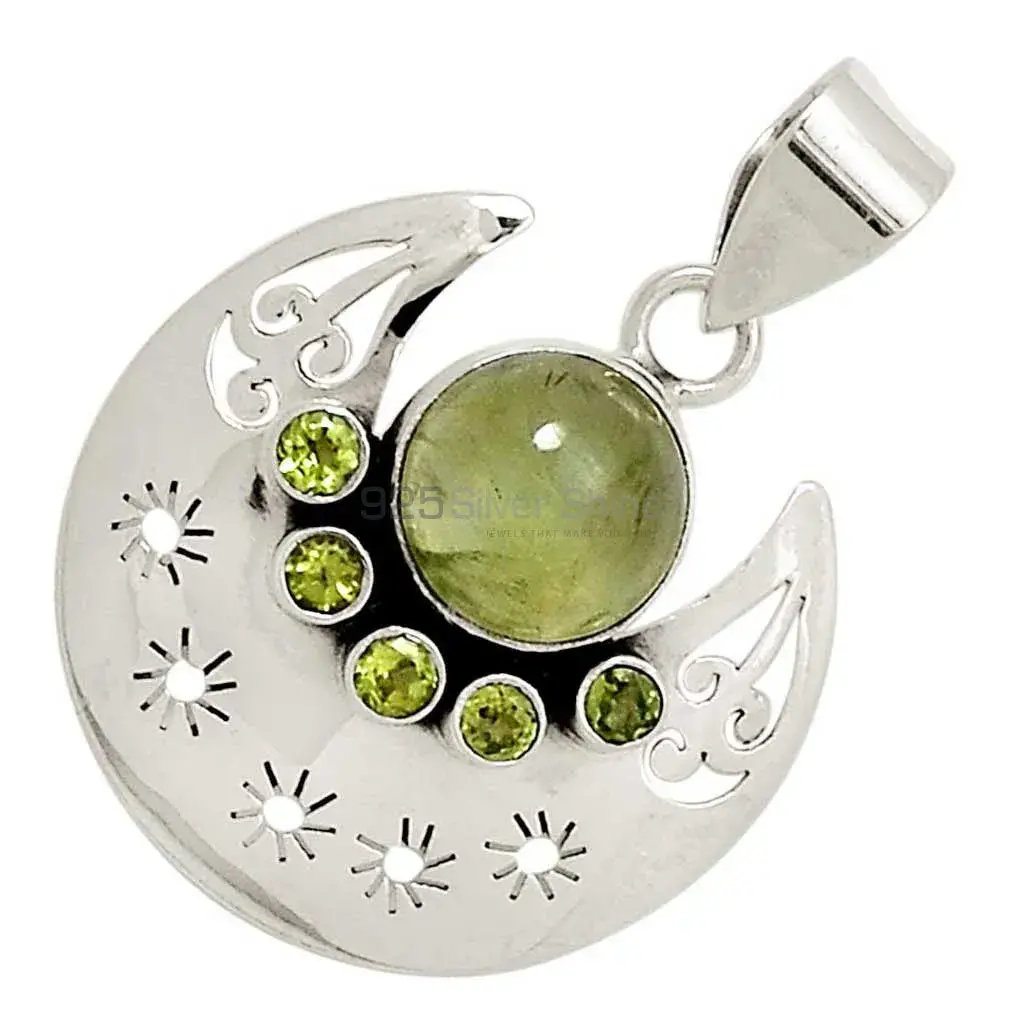 Multi Gemstone Handmade Pendants In 925 Sterling Silver Jewelry 925SP117-1_2