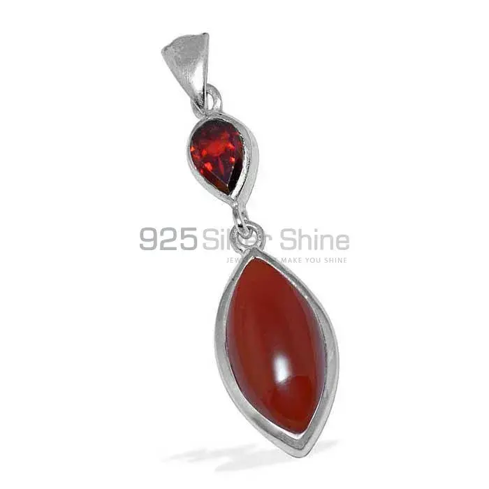 Multi Gemstone Handmade Pendants In Solid Sterling Silver Jewelry 925SP1502_1
