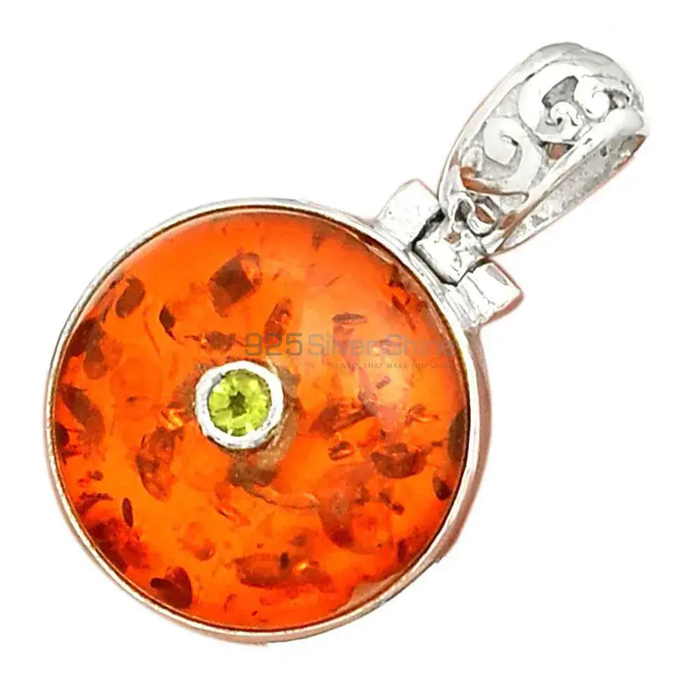 Multi Gemstone Pendants In Fine Sterling Silver Jewelry 925SP70-10_2