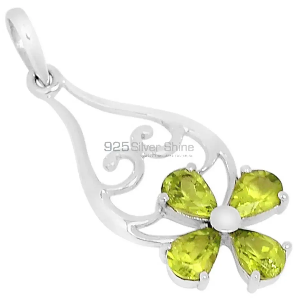 Peridot Gemstone Handmade Pendants In Solid Sterling Silver Jewelry 925SSP319-6_0