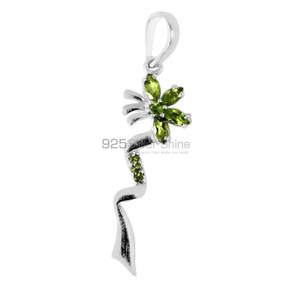 Peridot Gemstone Pendants In 925 Solid Silver Jewelry 925SP212-3_0