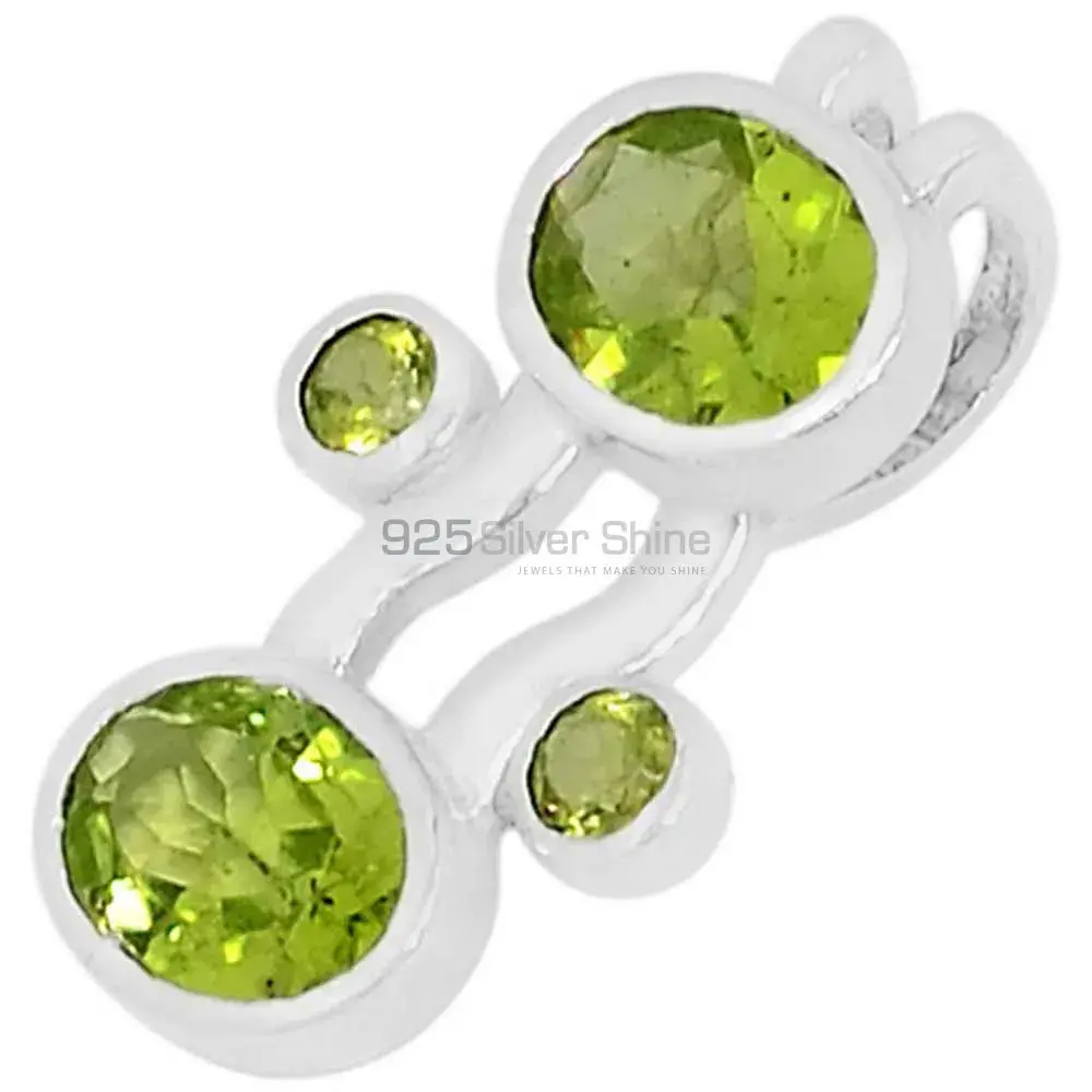 Peridot Gemstone Pendants In 925 Solid Silver Jewelry 925SSP321-6_1