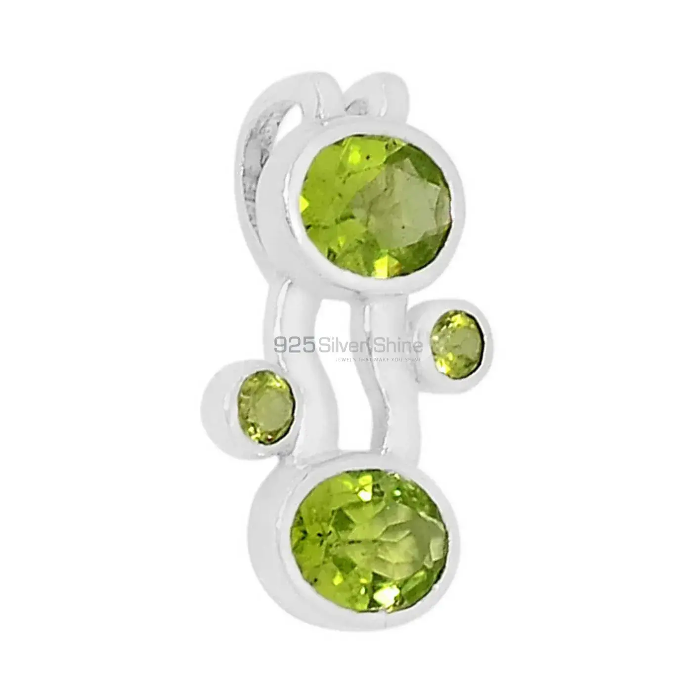 Peridot Gemstone Pendants In 925 Solid Silver Jewelry 925SSP321-6_2