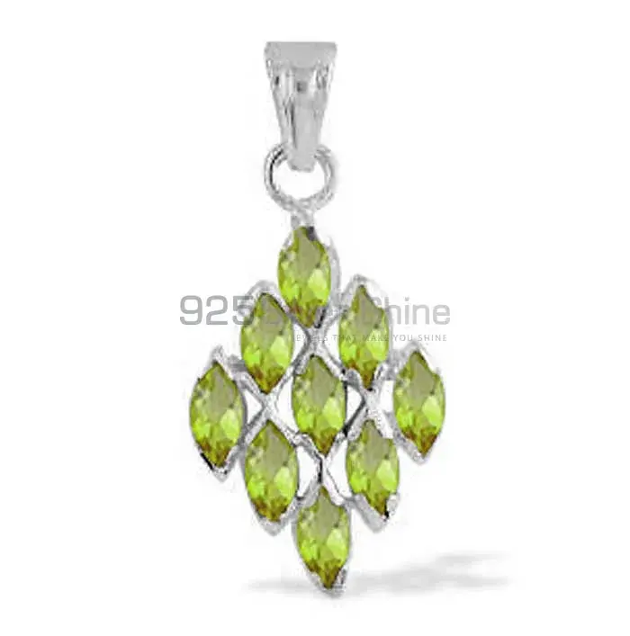 Peridot Gemstone Pendants In Fine Sterling Silver Jewelry 925SP1658