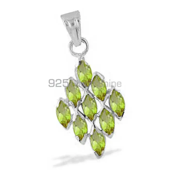 Peridot Gemstone Pendants In Fine Sterling Silver Jewelry 925SP1658_0