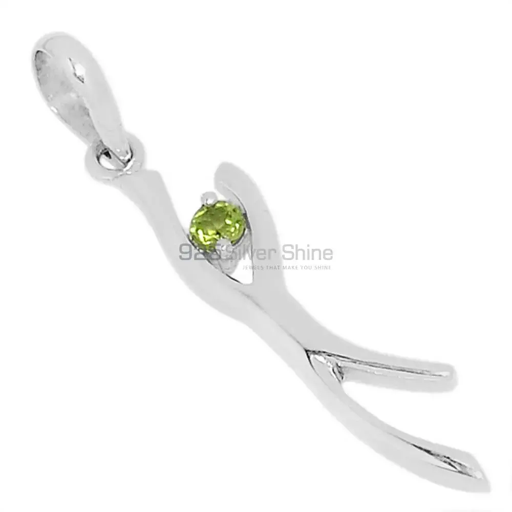 Peridot Gemstone Pendants In Fine Sterling Silver Jewelry 925SSP320-6_0