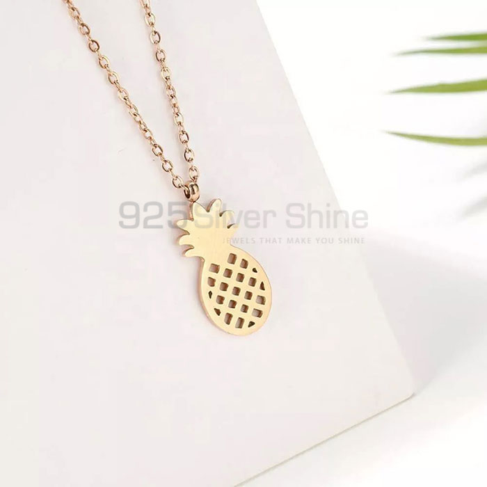 Pineapple Fruit Design Necklace In 925 Silver FRMN273_1