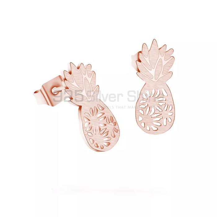 Pineapple Fruit Stud Earring In Solid Silver FRME261_0