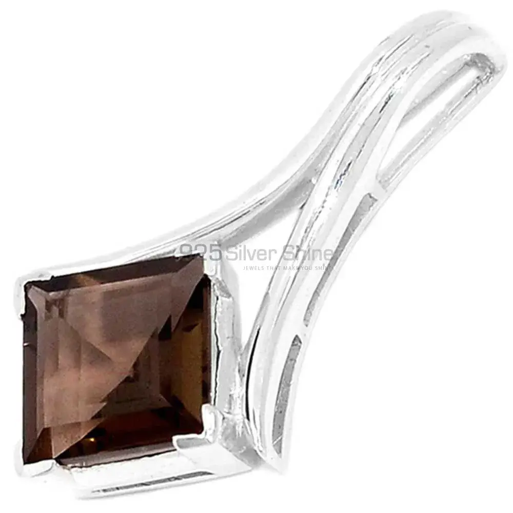 Smokey Gemstone Handmade Pendants In 925 Sterling Silver Jewelry 925SP295-1_0