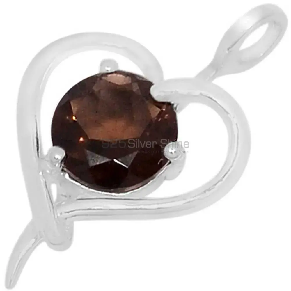 Smokey Gemstone Handmade Pendants In Solid Sterling Silver Jewelry 925SSP309-7_0