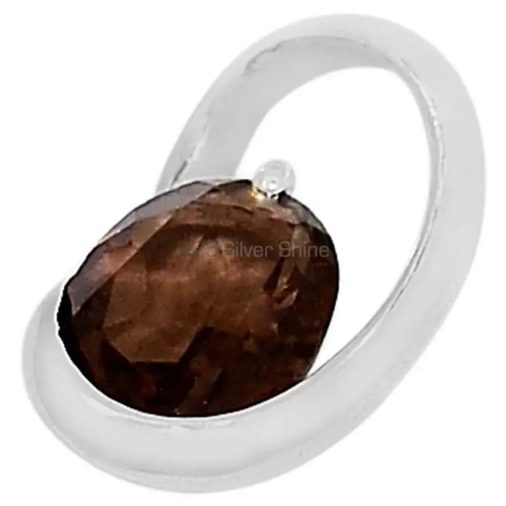 Smokey Gemstone Pendants In Fine Sterling Silver Jewelry 925SSP334-2_0