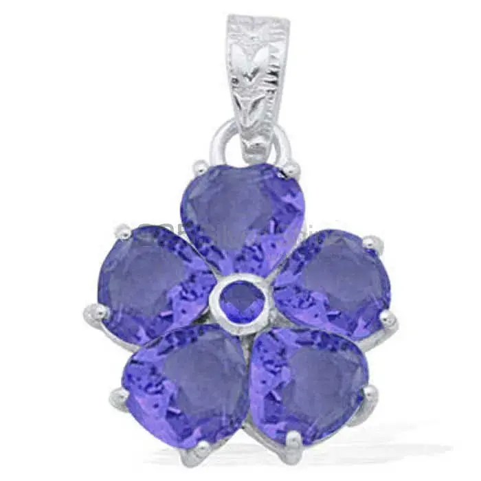 Solid Sterling Silver Handmade Pendants In Amethyst Gemstone Jewelry 925SP1577