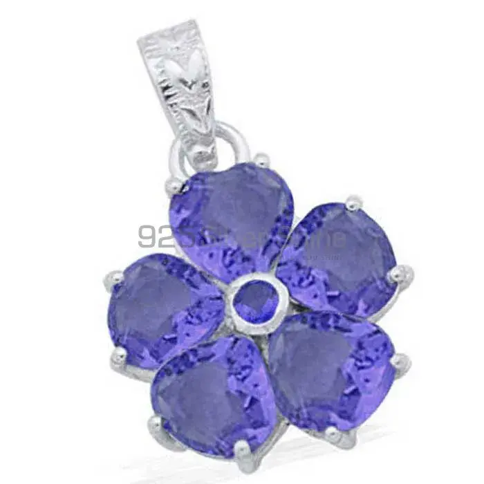 Solid Sterling Silver Handmade Pendants In Amethyst Gemstone Jewelry 925SP1577_0