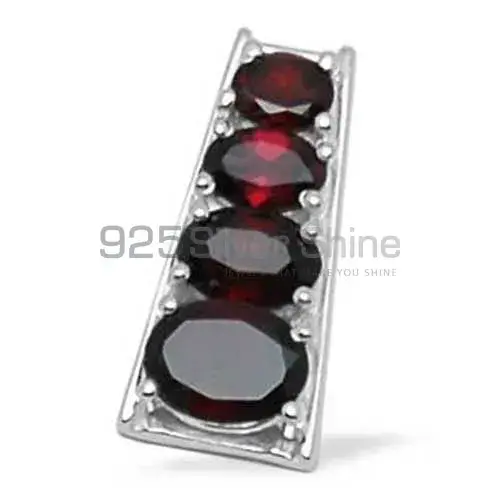 Solid Sterling Silver Handmade Pendants In Garnet Gemstone Jewelry 925SP1427_1