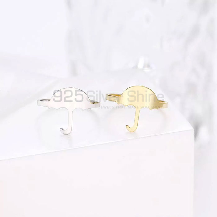 Sterling Silver Umbrella Minimalist Ring UBMR633_1