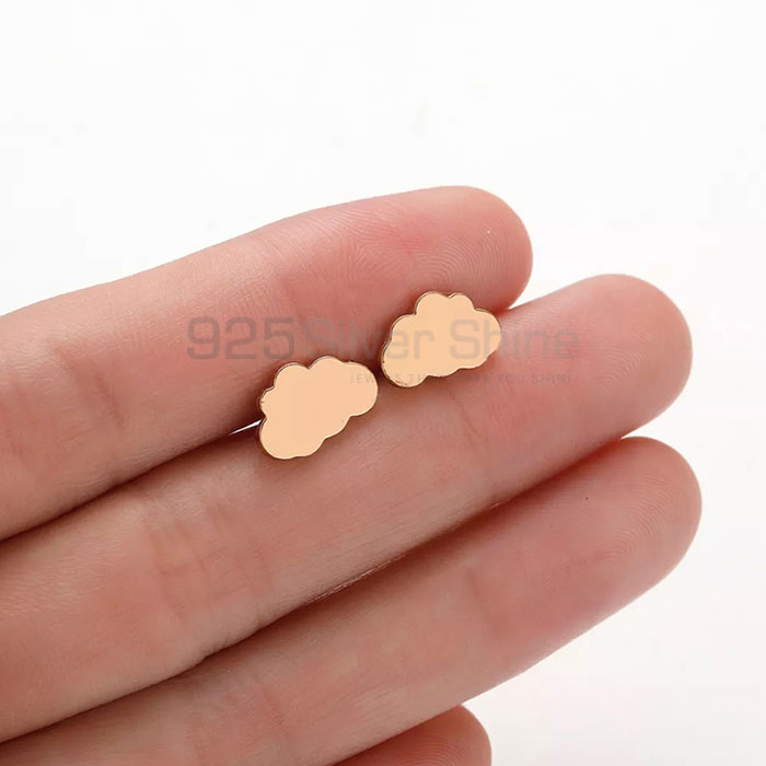 Cloud Minimalist Stud Earring In Sterling Silver CLME21_2