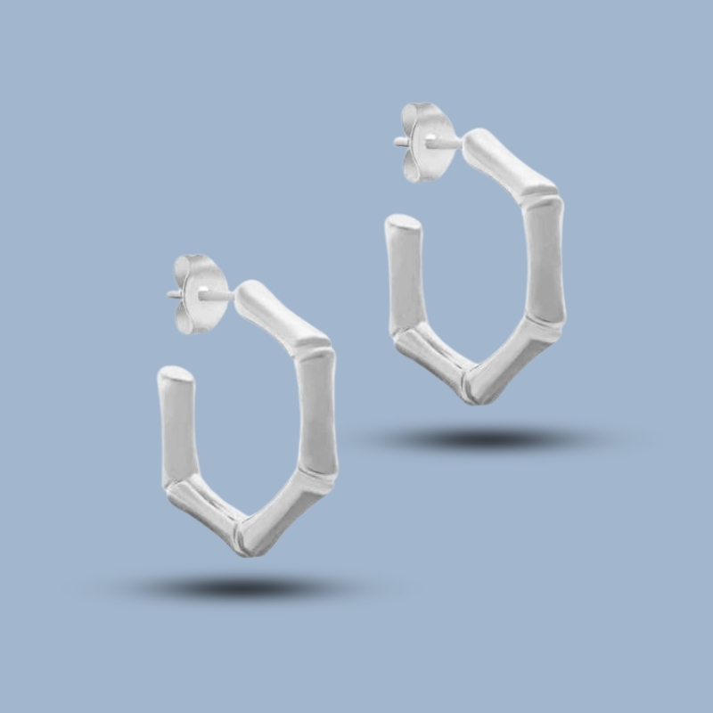 Youth 925 Sterling Silver Twisted Hoop Earrings 925She316_0