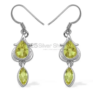 Affordable 925 Sterling Silver earrings In Peridot Gemstone Jewelry 925SE1067